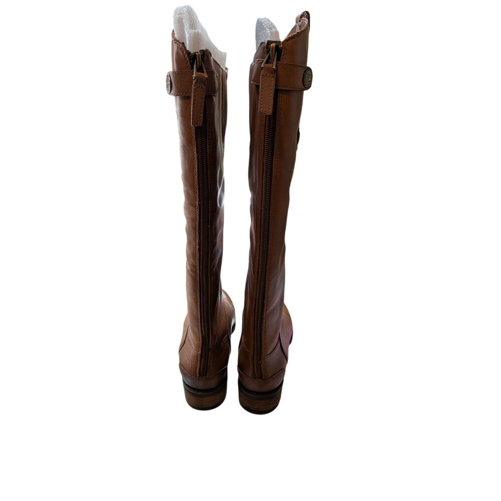 Sam Edelman Penny Leather Riding Boots Size 7.5 Cognac Brown Knee High - Picture 5 of 6